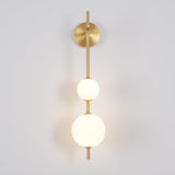 Modern Minimalist Vertical Glass Globe Wall Sconce for Bedroom Hallway and Bathroom Lighting