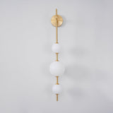 Modern Minimalist Vertical Glass Globe Wall Sconce for Bedroom Hallway and Bathroom Lighting