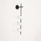 Modern Minimalist Vertical Glass Globe Wall Sconce for Bedroom Hallway and Bathroom Lighting
