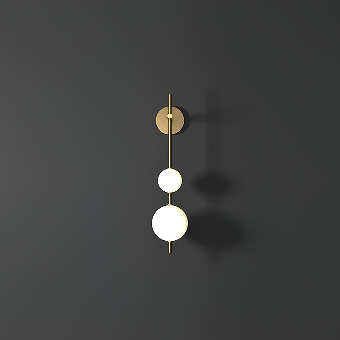 Modern Minimalist Vertical Glass Globe Wall Sconce for Bedroom Hallway and Bathroom Lighting