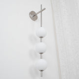Modern Minimalist Vertical Glass Globe Wall Sconce for Bedroom Hallway and Bathroom Lighting