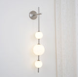 Modern Minimalist Vertical Glass Globe Wall Sconce for Bedroom Hallway and Bathroom Lighting