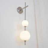 Modern Minimalist Vertical Glass Globe Wall Sconce for Bedroom Hallway and Bathroom Lighting