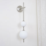 Modern Minimalist Vertical Glass Globe Wall Sconce for Bedroom Hallway and Bathroom Lighting