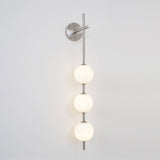 Modern Minimalist Vertical Glass Globe Wall Sconce for Bedroom Hallway and Bathroom Lighting