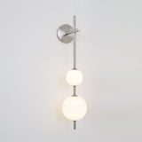 Modern Minimalist Vertical Glass Globe Wall Sconce for Bedroom Hallway and Bathroom Lighting