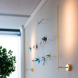 Modern Minimalist Vertical LED Wall Sconce Set of 2 Luxury Gold Linear Stick Wall Light