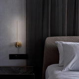 Modern Minimalist Vertical LED Wall Sconce Set of 2 Luxury Gold Linear Stick Wall Light