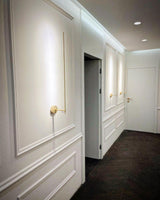 Modern Minimalist Vertical LED Wall Sconce Set of 2 Luxury Gold Linear Stick Wall Light
