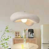 Modern Minimalist Wabi Sabi Pendant Light Organic Texture Resin Style Hanging Lamp for Dining
