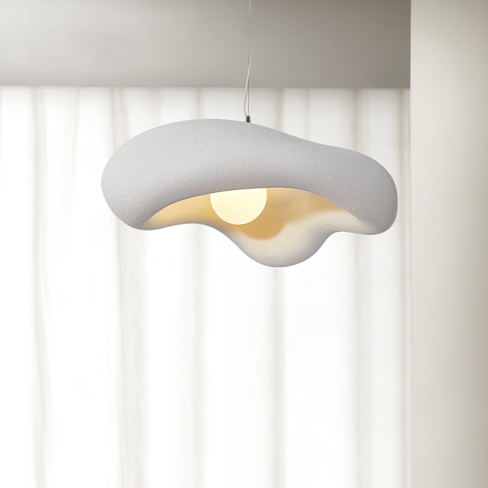 Modern Minimalist Wabi Sabi Pendant Light Organic Texture Resin Style Hanging Lamp for Dining