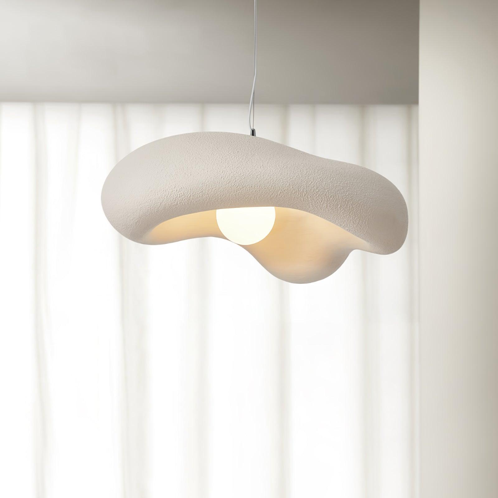 Modern Minimalist Wabi Sabi Pendant Light Organic Texture Resin Style Hanging Lamp for Dining