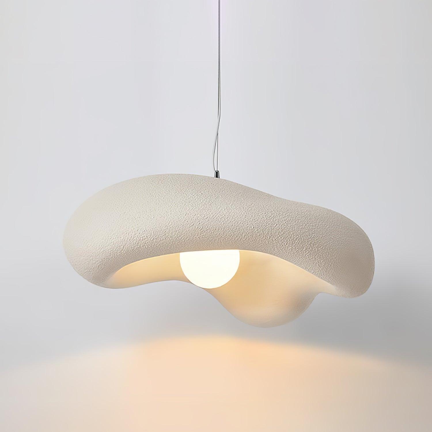 Modern Minimalist Wabi Sabi Pendant Light Organic Texture Resin Style Hanging Lamp for Dining