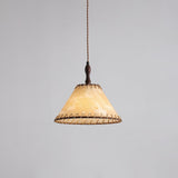 Modern Minimalist Walnut Wood and White Fabric Pendant Light for Dining and Living Areas