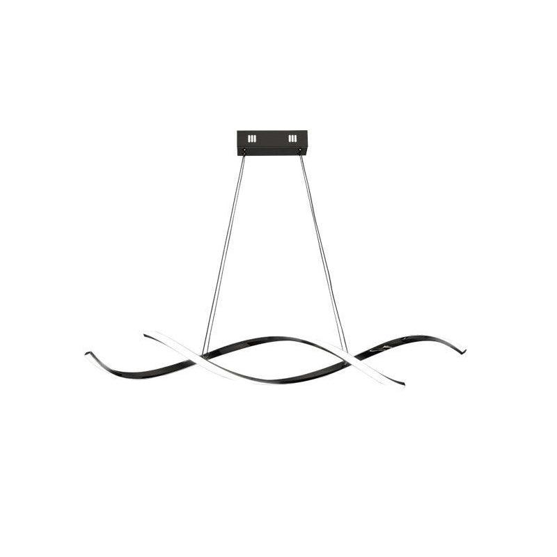 Modern Minimalist Wave Design LED Pendant Light for Dining and Living Rooms