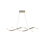Modern Minimalist Wave Design LED Pendant Light for Dining and Living Rooms