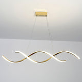 Modern Minimalist Wave Design LED Pendant Light for Dining and Living Rooms