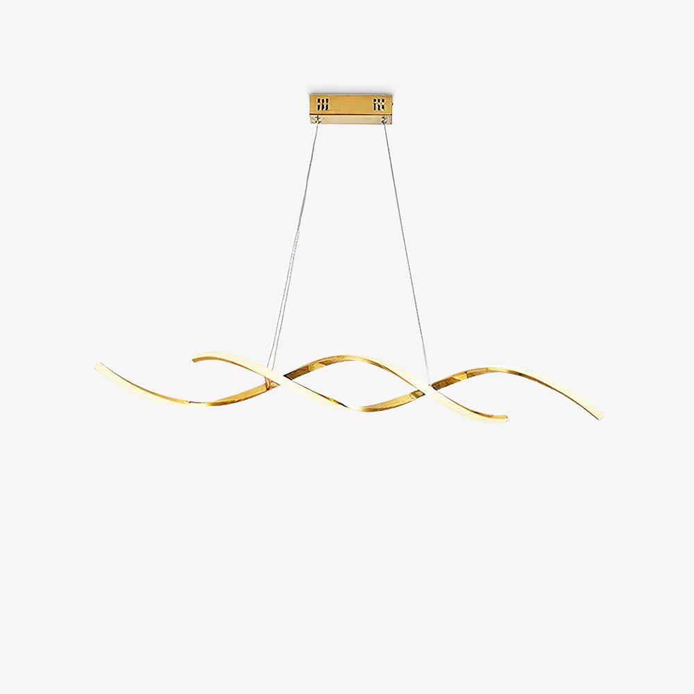 Modern Minimalist Wave Design LED Pendant Light for Dining and Living Rooms