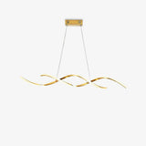Modern Minimalist Wave Design LED Pendant Light for Dining and Living Rooms