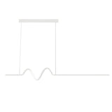 Modern Minimalist Wavy LED Pendant Light with Stepless Dimming Nordic Strip Chandelier for Dining Room