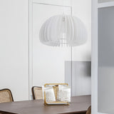 Modern Minimalist White Lantern LED Hanging Light with Adjustable Color Temperature for Bedroom