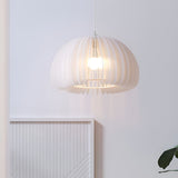 Modern Minimalist White Lantern LED Hanging Light with Adjustable Color Temperature for Bedroom