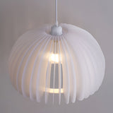 Modern Minimalist White Lantern LED Hanging Light with Adjustable Color Temperature for Bedroom