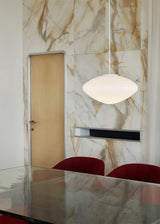 Modern Mist Glass Pendant Light with Alabaster Shade for Kitchen and Dining Room