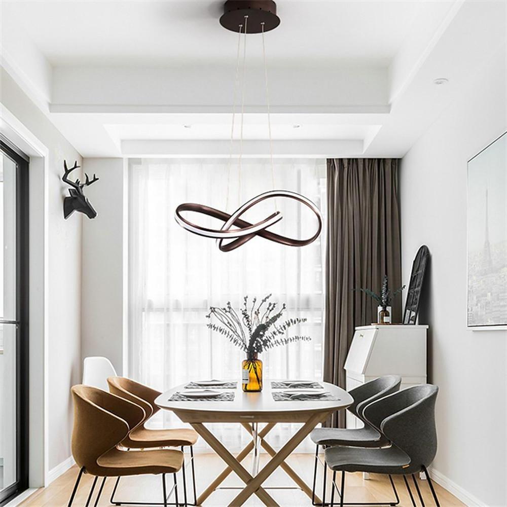 Modern Mobius Strip LED Pendant Light Geometric Ring Ceiling Chandelier for Living Room