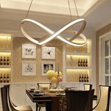 Modern Mobius Strip LED Pendant Light Geometric Ring Ceiling Chandelier for Living Room