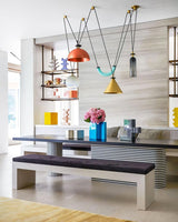 Modern Modular Geometric Chandelier Artistic Glass and Metal Pendant Light