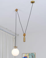 Modern Modular Geometric Chandelier Artistic Glass and Metal Pendant Light
