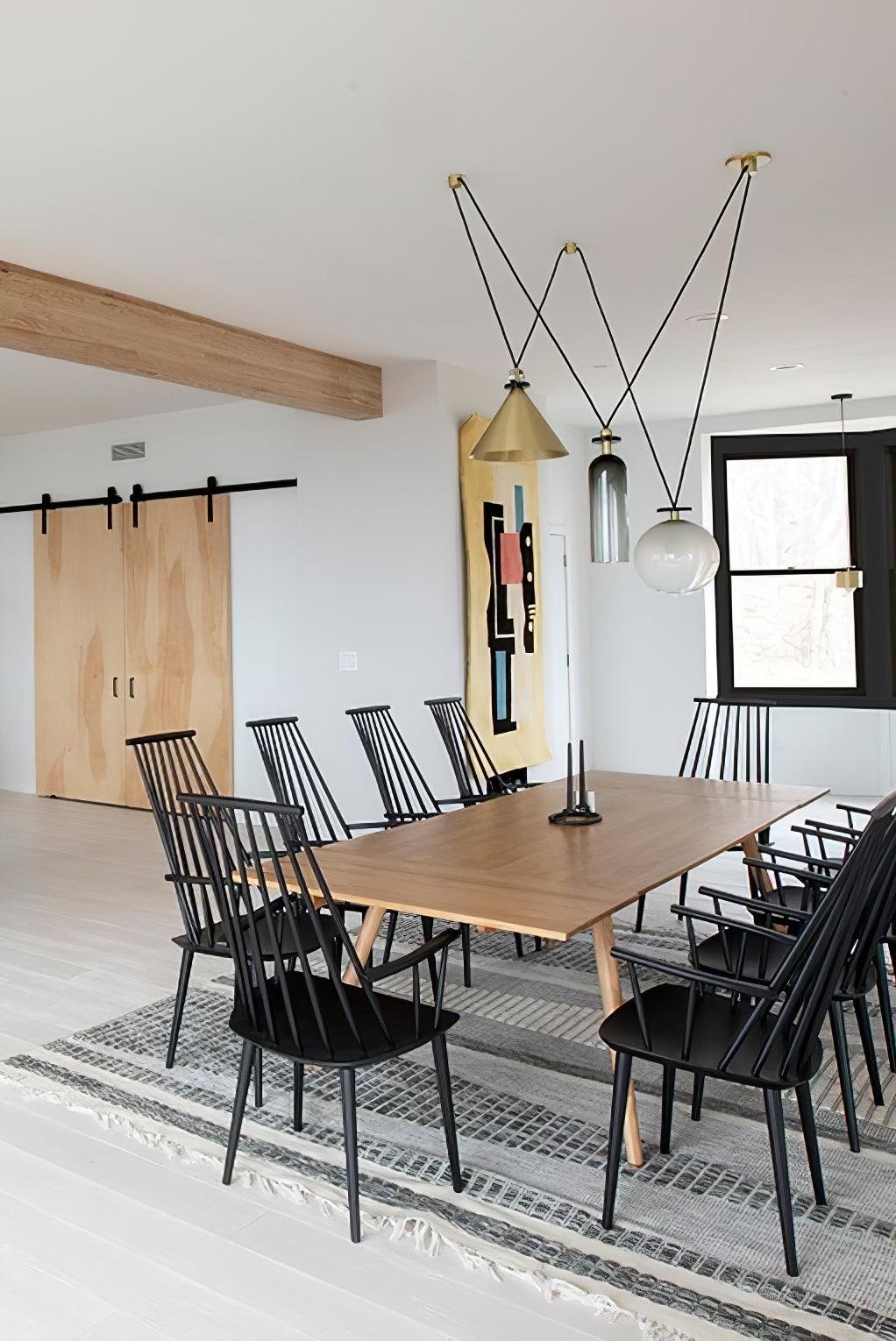Modern Modular Geometric Chandelier Artistic Glass and Metal Pendant Light