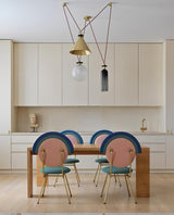 Modern Modular Geometric Chandelier Artistic Glass and Metal Pendant Light