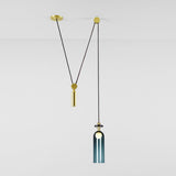 Modern Modular Geometric Chandelier Artistic Glass and Metal Pendant Light