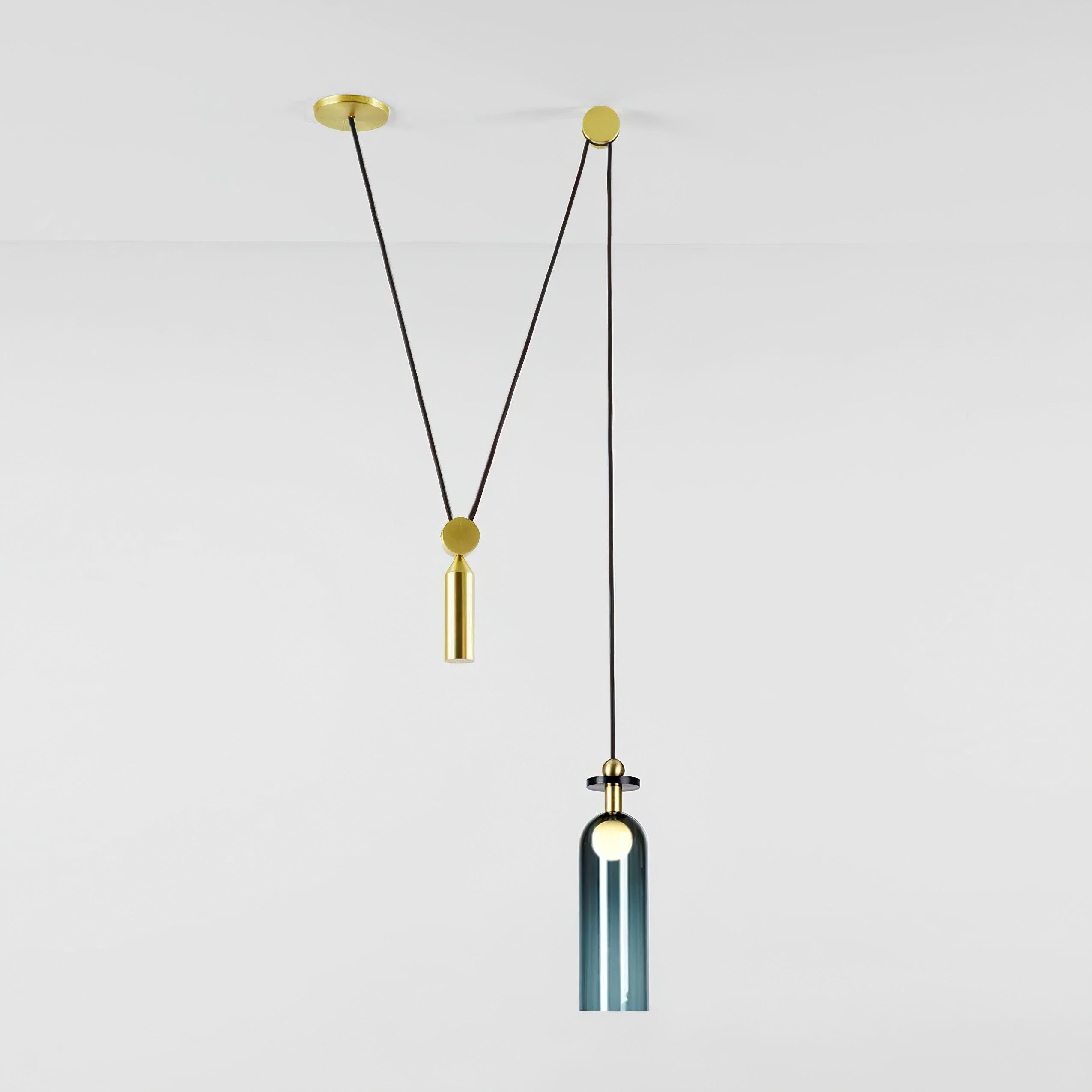 Modern Modular Geometric Chandelier Artistic Glass and Metal Pendant Light