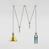 Modern Modular Geometric Chandelier Artistic Glass and Metal Pendant Light