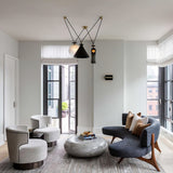 Modern Modular Geometric Chandelier Artistic Glass and Metal Pendant Light