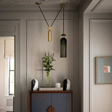 Modern Modular Geometric Chandelier Artistic Glass and Metal Pendant Light