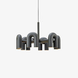 Modern Modular U Shape LED Chandelier Adjustable Geometric Multi Head Ceiling Light Fixture