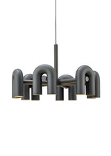 Modern Modular U Shape LED Chandelier Adjustable Geometric Multi Head Ceiling Light Fixture