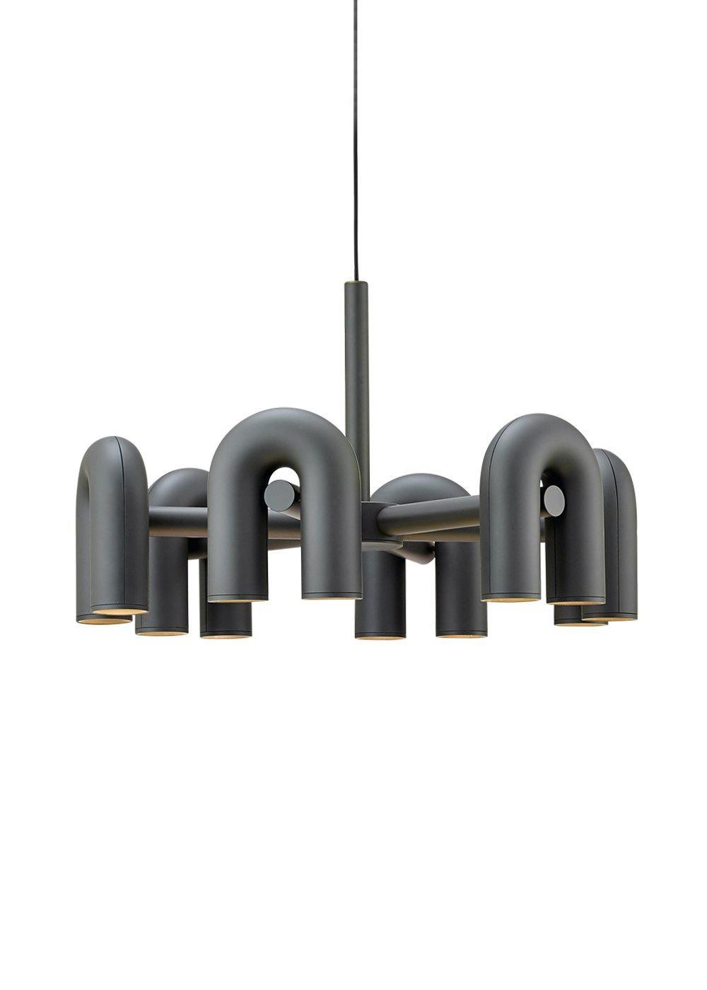 Modern Modular U Shape LED Chandelier Adjustable Geometric Multi Head Ceiling Light Fixture