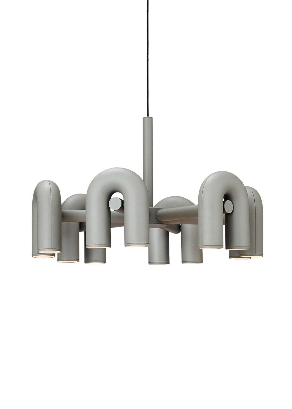 Modern Modular U Shape LED Chandelier Adjustable Geometric Multi Head Ceiling Light Fixture