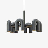Modern Modular U Shape LED Chandelier Adjustable Geometric Multi Head Ceiling Light Fixture