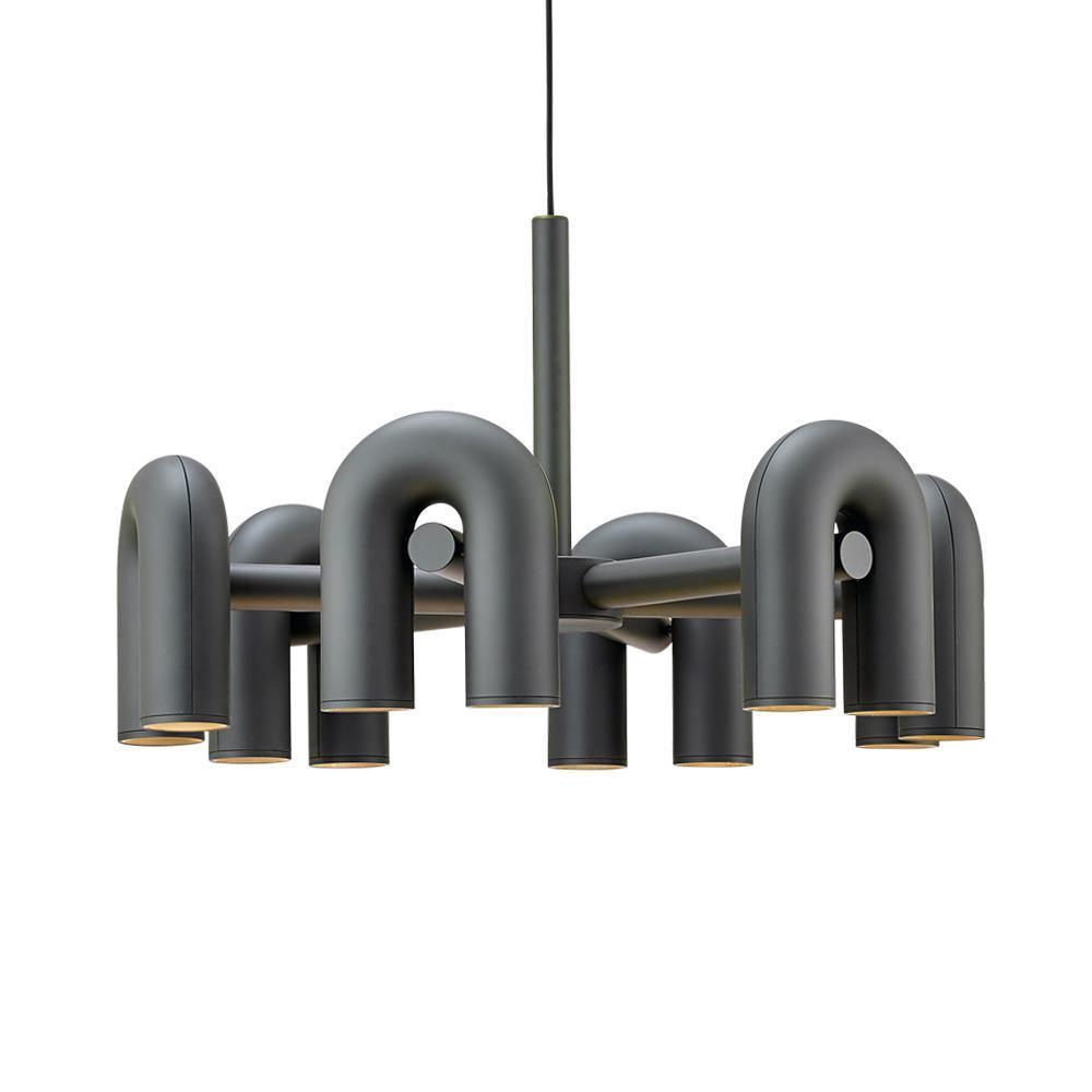 Modern Modular U Shape LED Chandelier Adjustable Geometric Multi Head Ceiling Light Fixture