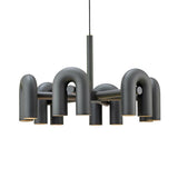 Modern Modular U Shape LED Chandelier Adjustable Geometric Multi Head Ceiling Light Fixture