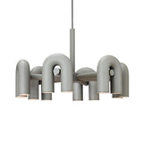 Modern Modular U Shape LED Chandelier Adjustable Geometric Multi Head Ceiling Light Fixture