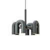 Modern Modular U Shape LED Chandelier Adjustable Geometric Multi Head Ceiling Light Fixture