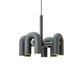 Modern Modular U Shape LED Chandelier Adjustable Geometric Multi Head Ceiling Light Fixture