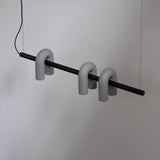 Modern Modular U Shape LED Chandelier Adjustable Geometric Multi Head Ceiling Light Fixture